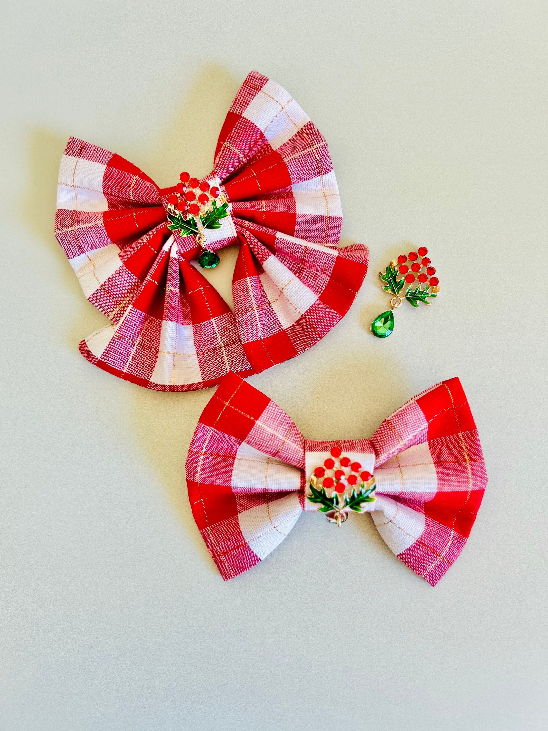 Christmas Party Hair Ribbons, Red & White, Candy Cane Hair Ribbon, Red Hair  Bows, Christmas Hair Bows for Girls, Snowflake Hair Bow 