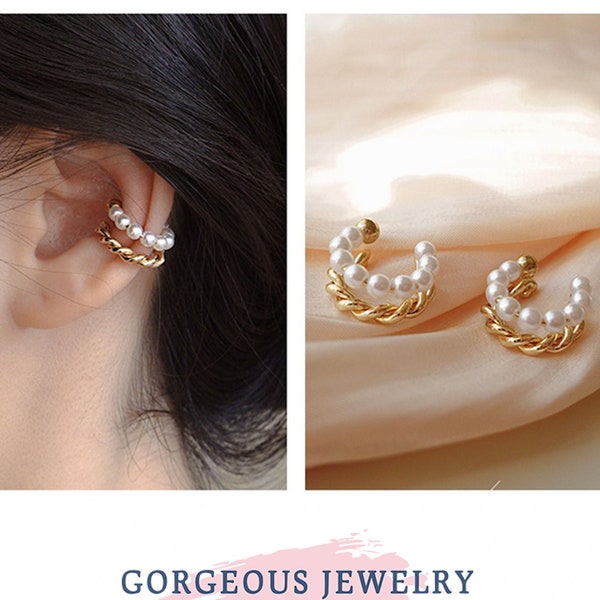 Pearl Ear Cuff Etsy