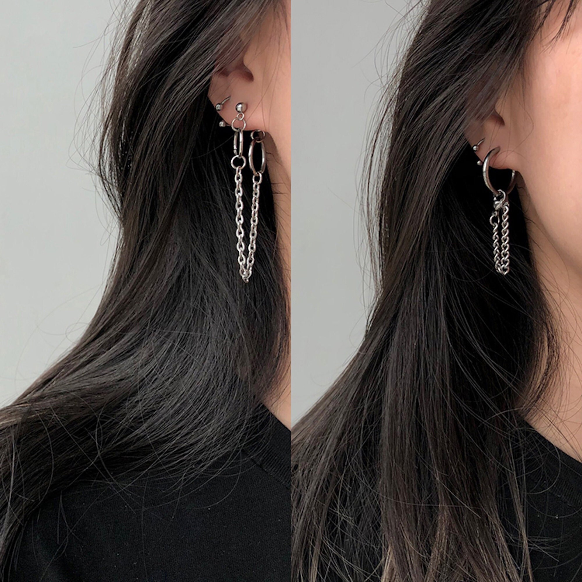 Mismatched Earrings Korean Earrings Hoop Earrings Weird