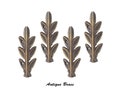 85mm SET of Solid Brass Corner Protector Brass Skiffer, Vintage Decorative Corner Guards Skirting Protectors Living Accessories Hardware OLV product logo