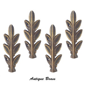 85mm SET of Solid Brass Corner Protector Brass Skiffer, Vintage Decorative Corner Guards Skirting Protectors Living Accessories Hardware OLV