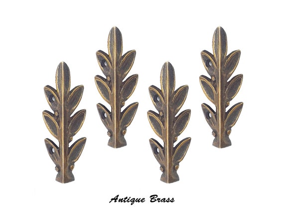 85mm SET of Solid Brass Corner Protector Brass Skiffer, Vintage Decorative Corner Guards Skirting Protectors Living Accessories Hardware OLV