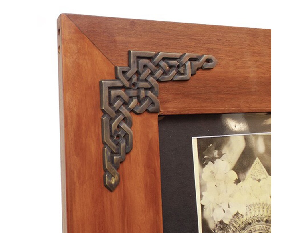 5 Set of Solid Brass Decorative Corner Plate Protector Infinity Knot