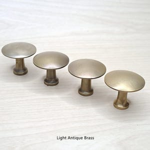 1,18" (6 peças) Puxadores de latão maciço vintage, grandes botões de design redondo com tachinha, puxadores de armário, ferragens de puxadores de maçaneta JL1030 3 cm