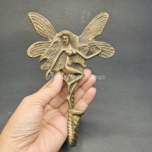 4.7&quot; Antique Beauty Naked Fairy Elf Hook Hanger Solid Brass Vintage Strong Wall Mount Hook Clothes Coat Hat Hook | 12 cm Hook Brass Kapstok