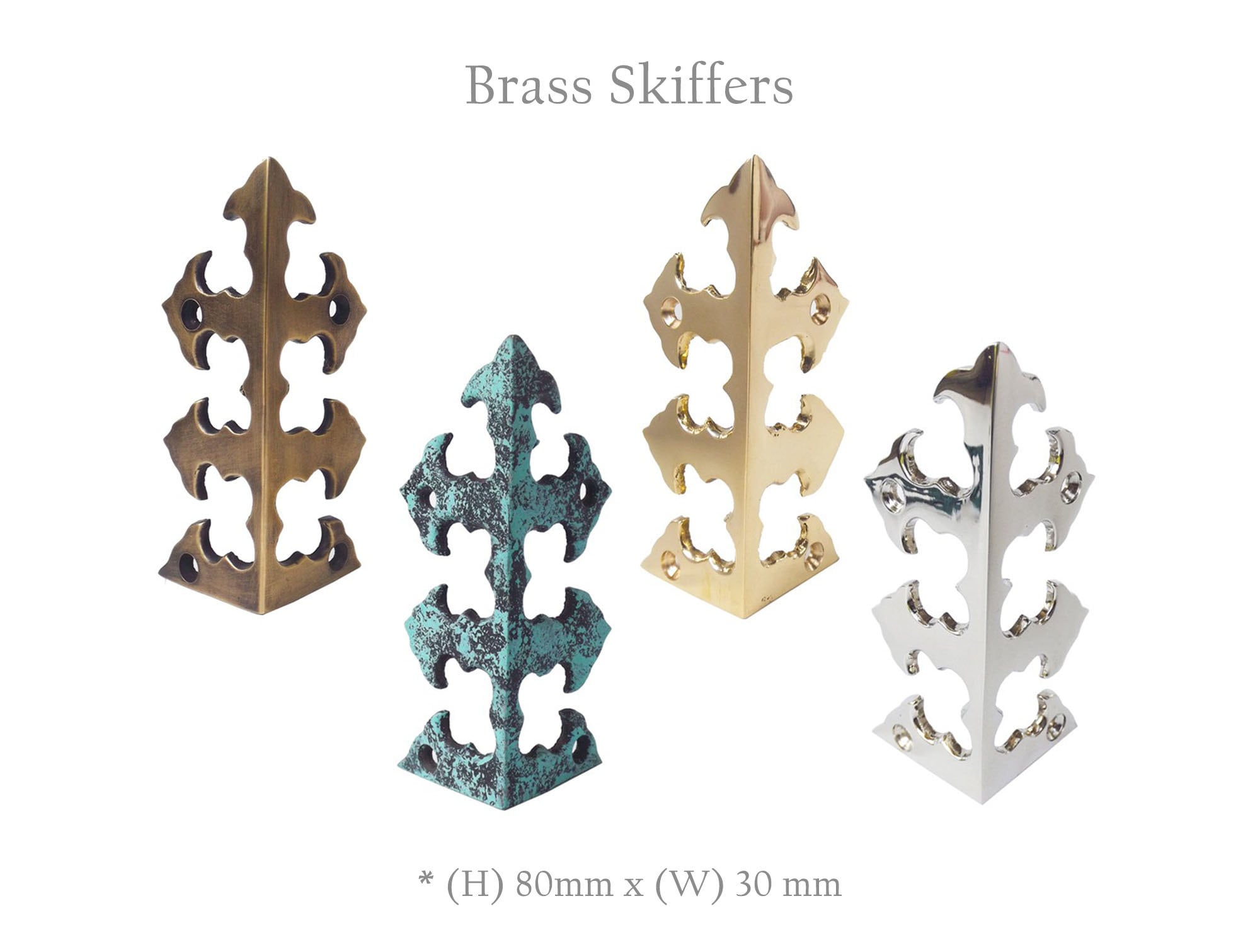 2025 New Skiffers Baseboard Corner Protectors, Solid Brass Skirting