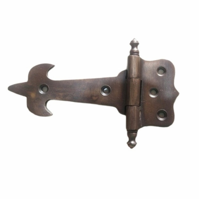 3.1 Pair of Antique Anchor Old Strap Solid Brass Hinges / Kitchen Sheet Door Hinge Etsy