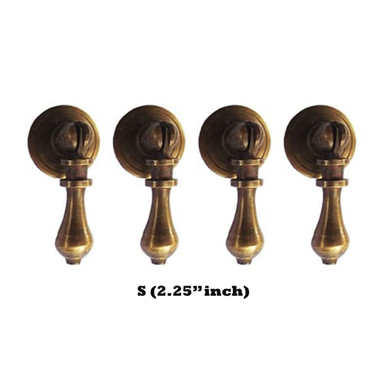 Belwith P389-VA Antique Brass Back Plate Knob Pull – 6-Pack, Made In USA
