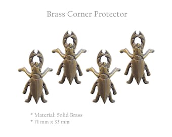 Protecteurs D'Angle Plinthe En Laiton - 10 Pièces - Style Vintage - Protection Meubles Et Murs