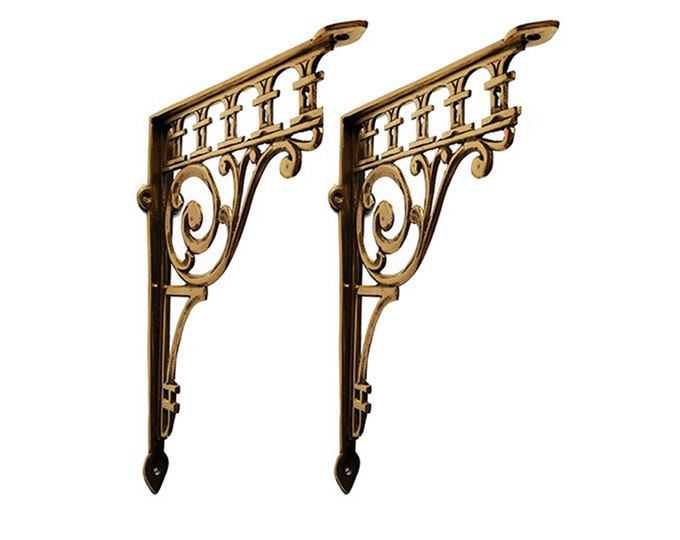 Antique Large Art Deco / Art Nouveau Shelf Bracket Cast Iron Etsy