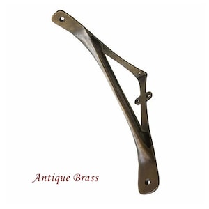 6&quot; (2pcs) SOLID BRASS Wall Shelf Bracket Arch Beam Brass Floating Shelves Decor, Kitchen Book Toilet Wall Shelf Bracket