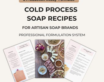 Cold Process Soap Recipes – 8 Artisan Formulation Templates (PDF Download)