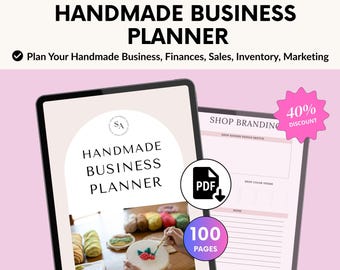 Handmade Business Planner, Business Planner Printable, Small Business Planner Printable, Home Business Planner, Printable Business Plan,