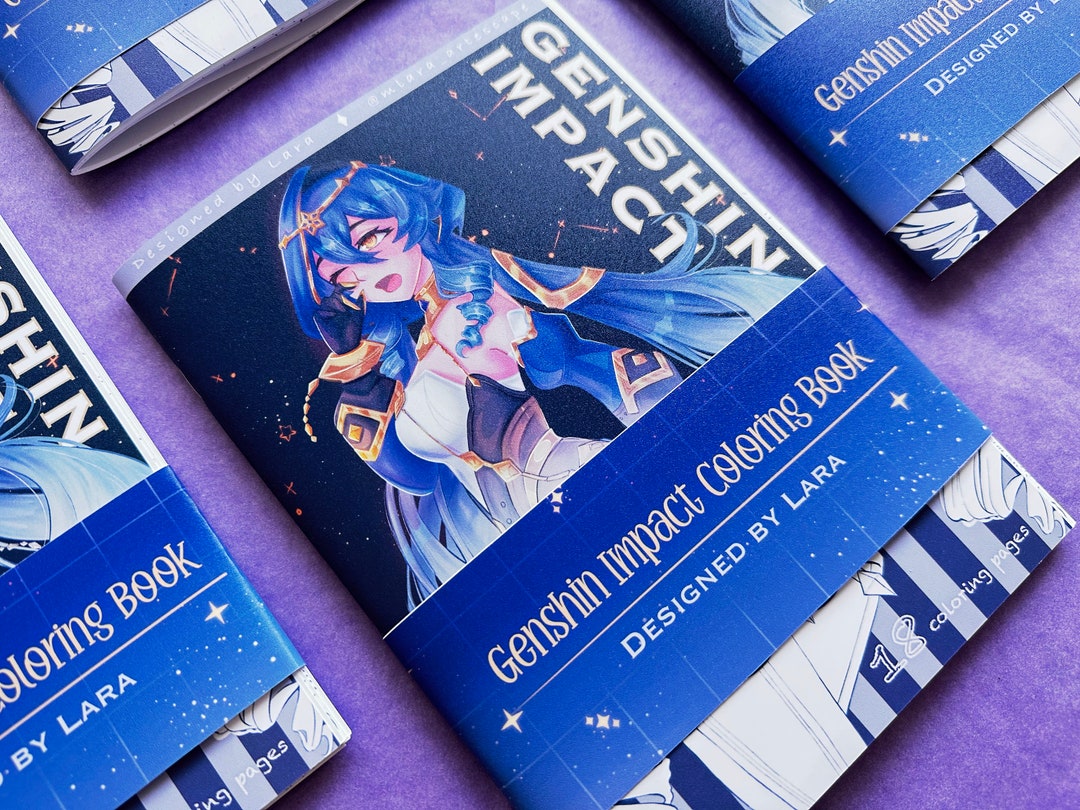 Genshin Impact Coloring Book 18 Coloring Pages Anime Sketch - Etsy