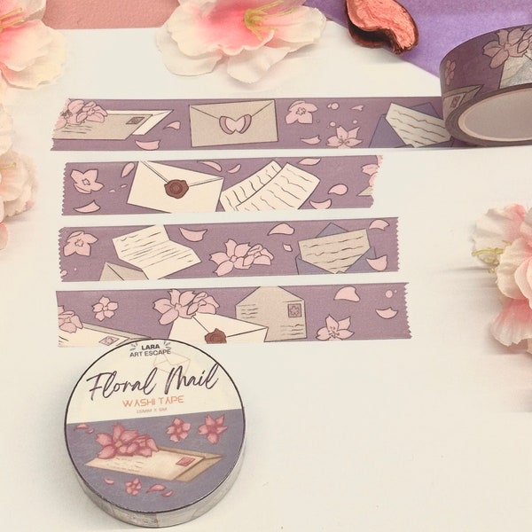 Kawaii Letters Washi Tape | Happy Mail Aesthetic Cute Dreamy Decorative Tape for Bullet Journals