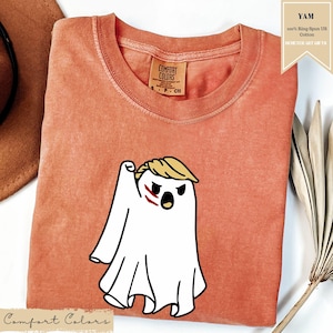 Comfort Colors® Halloween Trumpkin Shirt, President Donald Trump 2025 Shirt, Trump Fight Ghost, Republican Halloween Gift, Trump Halloween