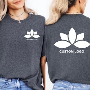 Custom Logo T-Shirt, Business Logo Tee Personalized Work Shirt, Custom Front and Back Print, Company Uniform Shirt Custom Corporate Apparel