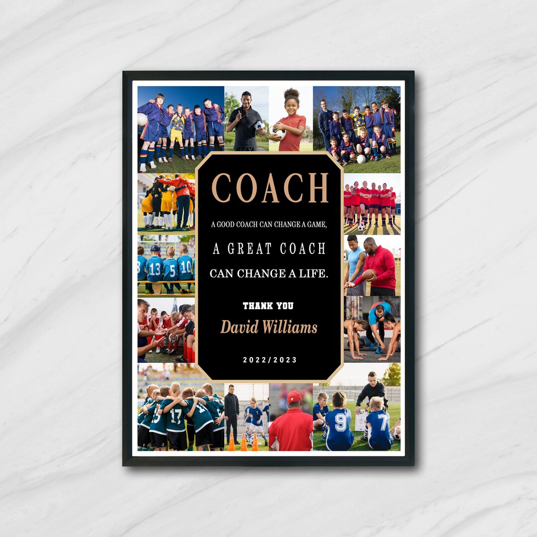 Personalized Football Coach Gift, Soccer Coach Thank You Gift, Custom ...