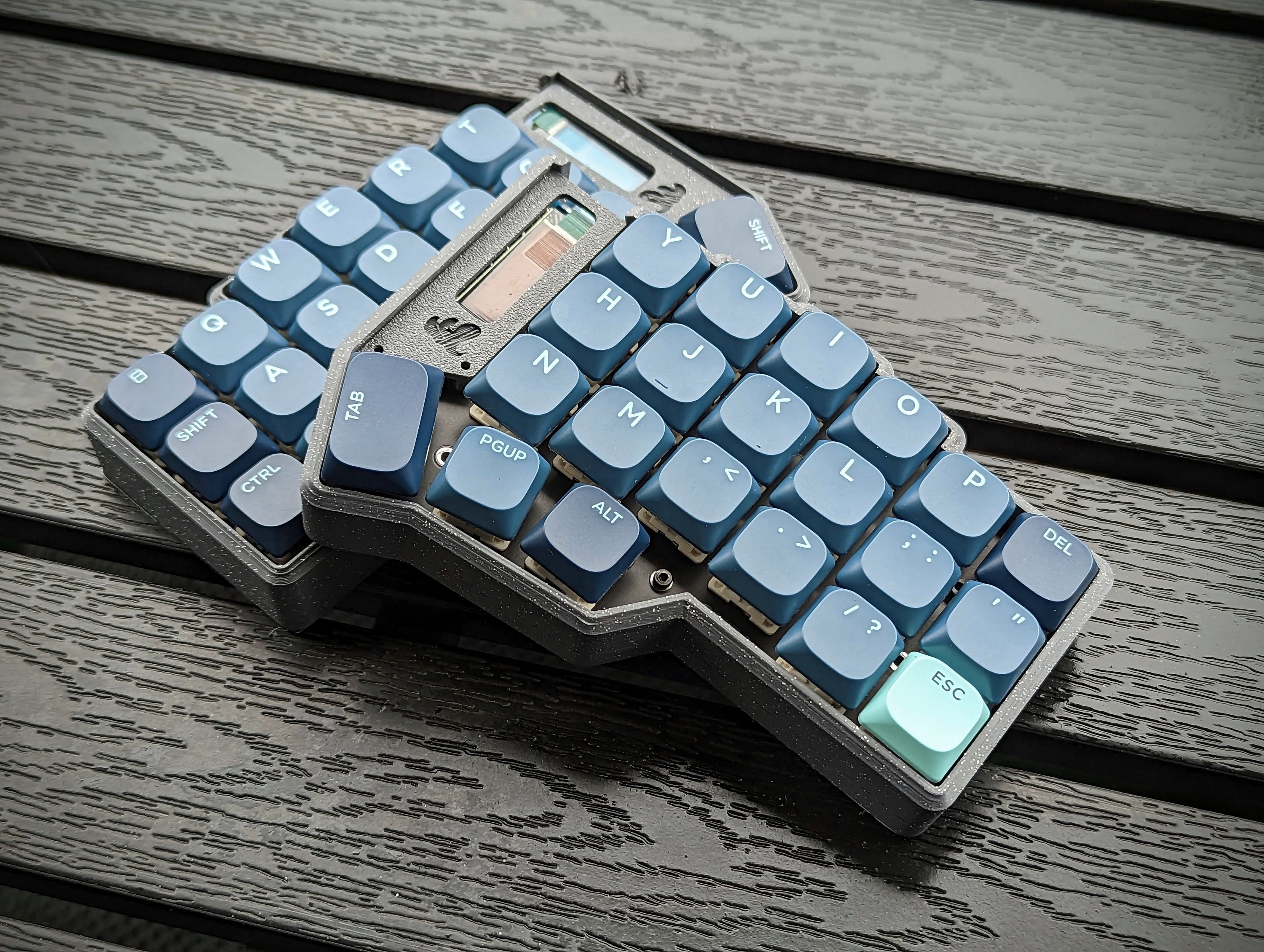 Corne Crkbd Split Keyboard Blue Low Profile 42 Keys Etsy