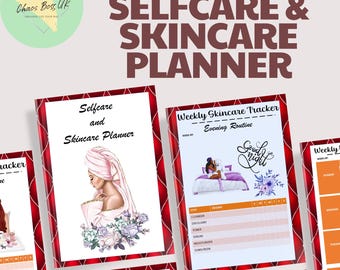 Self Care and Skin Care Planner | Routine Tracker, Wellness Journal PDF Download