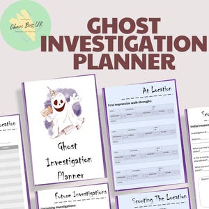 Paranormal Ghost Investigation Planner | 19-Page Field Log PDF