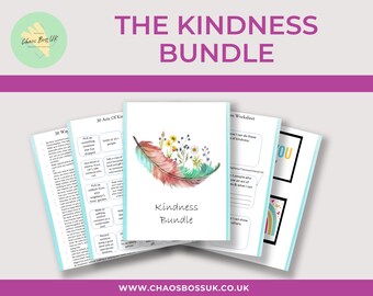 Kindness and Friendship Growth Bundle - Worksheets, Trackers & Activities for Mental Wellness | Printable A4 PDF