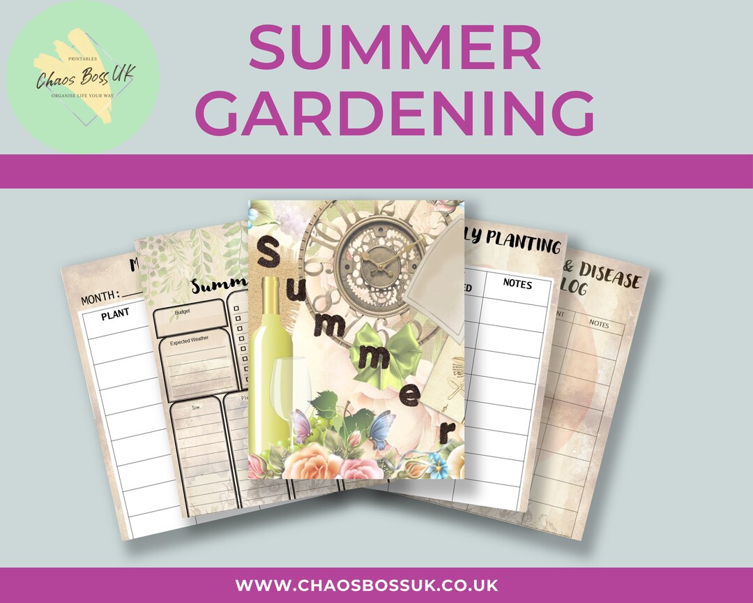 Summer Gardening Planner - Plan, Plant, Sew, Prune & Much More This Summertime With the Aid of ...
