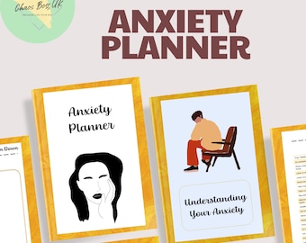 Angstplanner | PDF van 25 pagina's | CGT-werkboek en geestelijke gezondheidstracker voor tieners (volwassenen)
