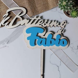 Cake Topper personalizzato in legno per eventi