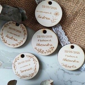 Mini Etichette Regalo In Legno 45mm: Confezione Da 10 Forme Con Spago Di Iuta