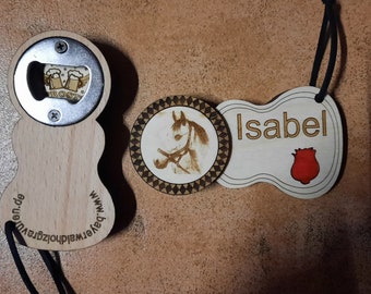 Wooden bottle opener