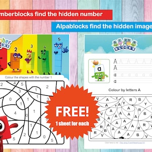 Numberblocks Faces 0-10 Für 2cm-Blöcke, laden Sie diese A4-Aufkleber herunter, um sie zu Hause auszudrucken, sofortiger digitaler Download Bild 2