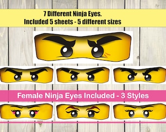 Ninja Eyes. Ponad 8 stylów. Oczy męskie i żeńskie. NATYCHMIASTOWE POBIERANIE (wysoka rozdzielczość)