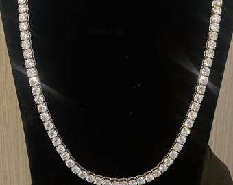 5mm Iced Out Diamond VVS Tennis Chain, Iced Out Tennis Chain