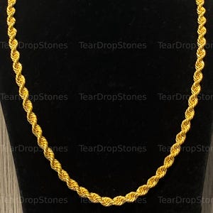 Men’s Rope Chain Necklace Solid 925 Sterling Silver Gold Plated Chain Dainty Choker Chain for Pendant Real Silver Unisex Pendant Chain