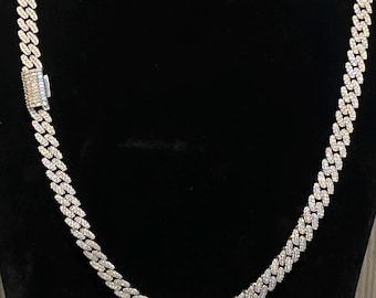 15mm Mens Catena A Maglia Cubana Due Pietre Ghiacciate Collana Con Naso Di Maiale Spesso Per Le Donne Bling CZ Gioielli Hip Hop Trasporto Di Goccia - Foto 6