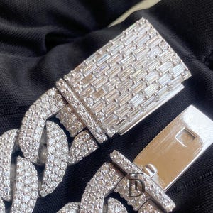 Bransoletka Miami Cuban Link 14 MM dla mężczyzn Bransoletka hip-hopowa Bransoletka ze srebra 925 Iced Out Bransoletka diamentowa Bransoletka Baguette Moissanite Bust Down