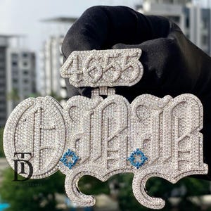 Custom Letter Hip Hop Pendant Fully Iced Out VVS Moissanite Custom Name Pendant 925 Silver Men&#39;s Charm Rapper Pendant Hip Hop Jewelry