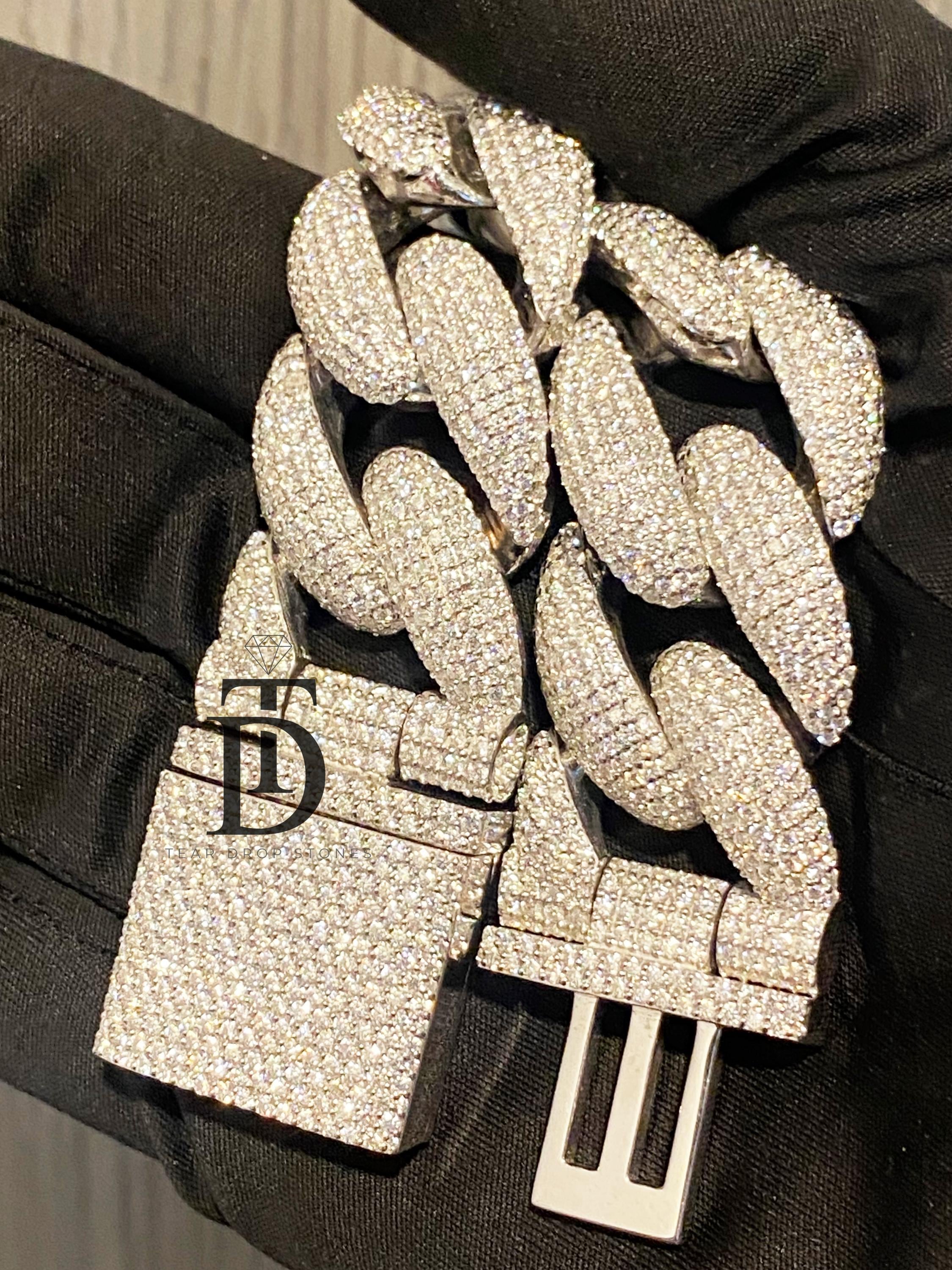 25mm Iced Out Cuban Link Chain - Etsy