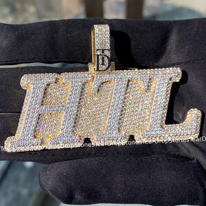 Aangepaste Iced Out Moissanite-hanger: 925 zilveren hiphop-rapperbedel