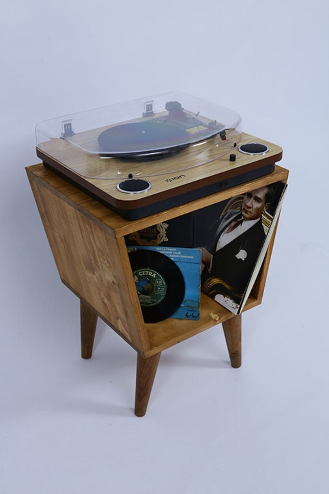 Record Player Stand Viny Turntable Stand Record Storage Mid