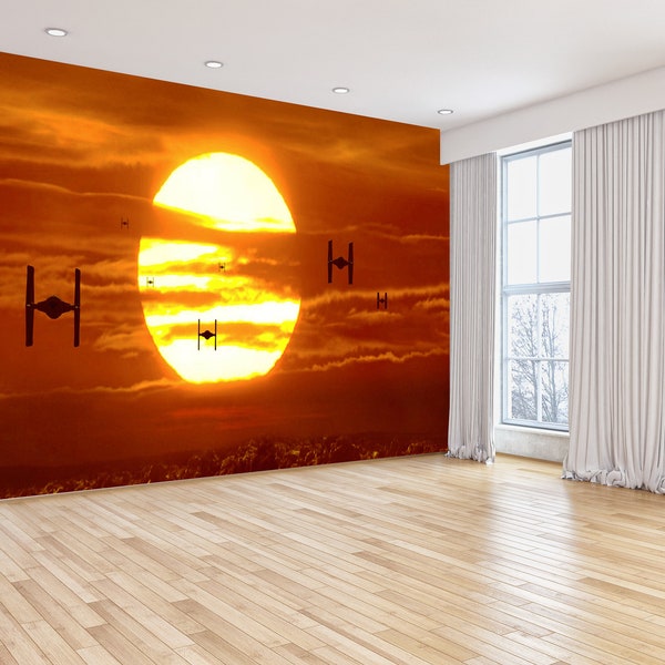 Tie Fighter Sunset Wallpaper - Etsy