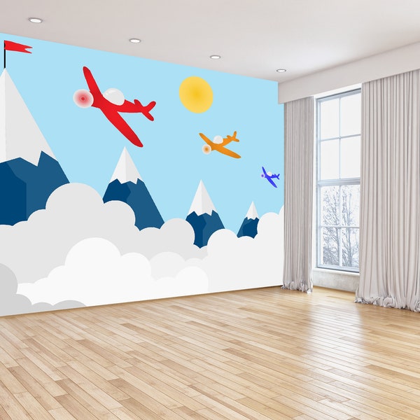 Nursery Wallpaper Mountains Etsy UK