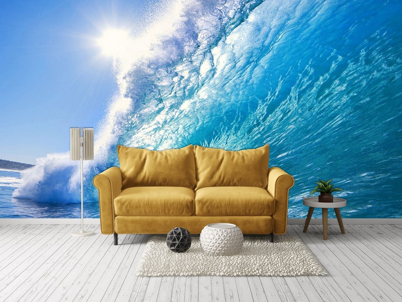 OCEAN WAVE Wall Mural Wallpaper Etsy