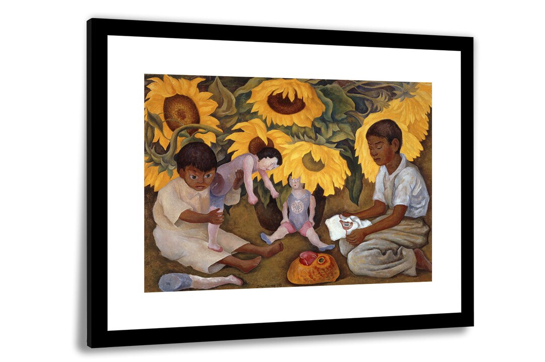 DIEGO RIVERA SUNFLOWERS Portrait Framed Photo Print Etsy