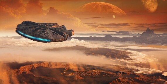 Millennium falcon wallpaper deals