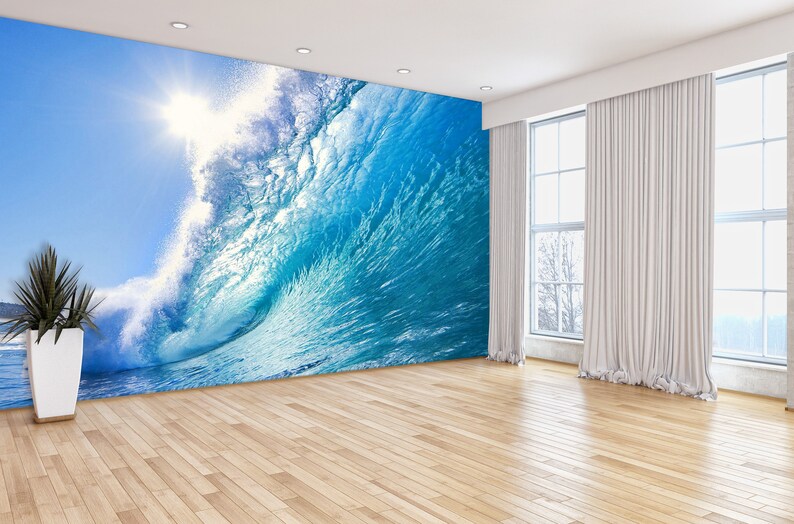 OCEAN WAVE Wall Mural Wallpaper Etsy