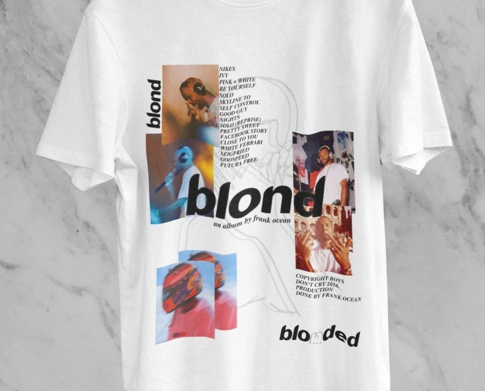 Discover Frank Ocean Blond T-shirt, Frank Ocean Tee, Blond Album Cover Unisex T-shirt