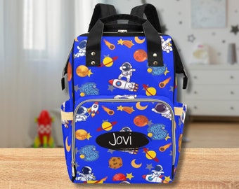 Personalised Diaper Bag-Space Baby Bag-Custom Nappy Bag Backpack-Personalised Newborn Gift