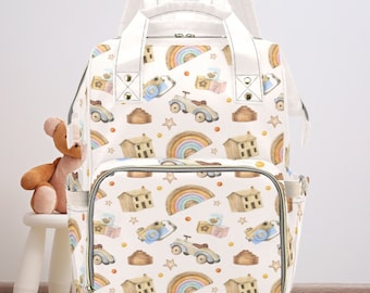 Custom Baby Diaper Bag-Kids Backpacks-Cute Mommy Bag- Large Nappy Backpack